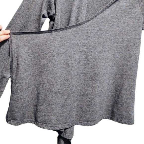 Danskin Now Semi-Fitted Gray Heather Open Front Cardigan Small 4-6 - Picture 3 of 11